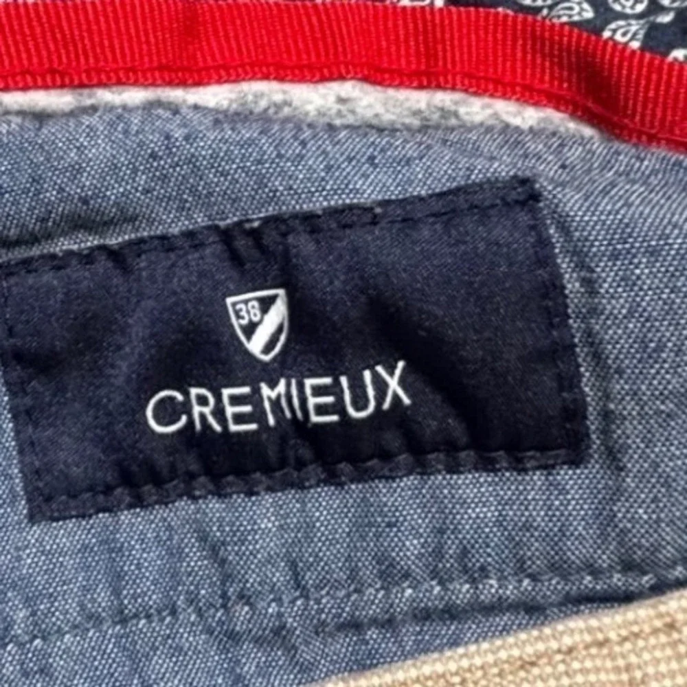 Cremieux Mens 38 Tan Khaki Pants Micro Textured Flat Front Chino Casual‎ Beige